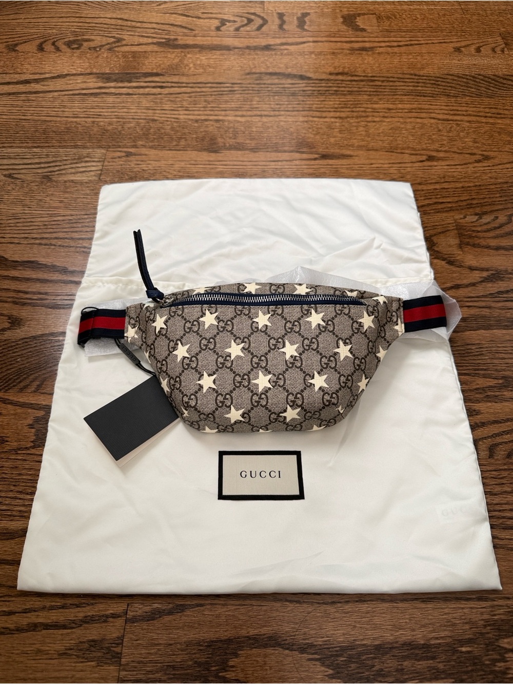 NEW Gucci Children’s Supreme GG Print Star Canvas Waist Belt Bag